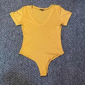 Size Large Mustard Bodysuit